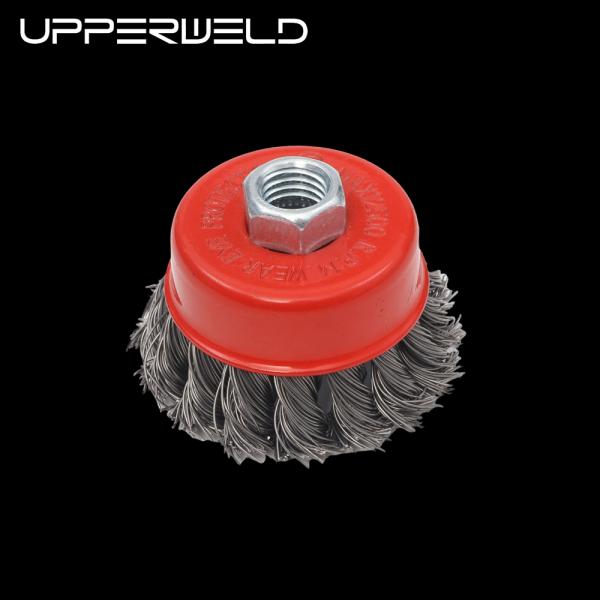 Customized Support 3 inch Twisted Wire Wheel Brush for Welding Consumables M14*75*2mm