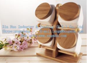 China Ladders cruet, bamboo spice jar care of a family of four, wooden bamboo pepper shakers on sale