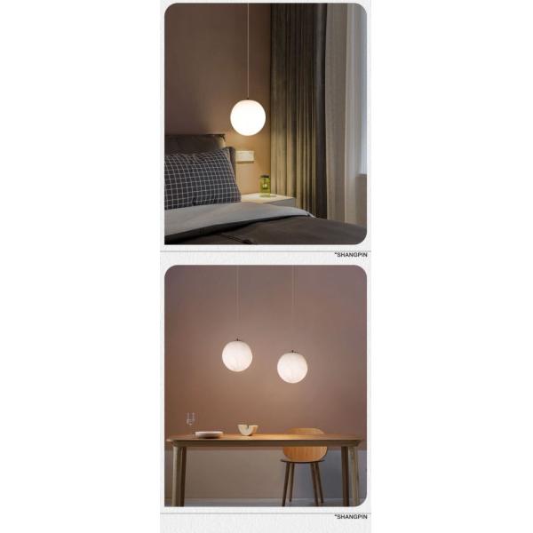 Nordic Modern Hotel Lighting Brass Copper Chandelier Lamp White Glass Ball Led Pendant Light