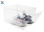 Transparent Color Acrylic Shoe Box Customized Shape Different Sizes With Drop