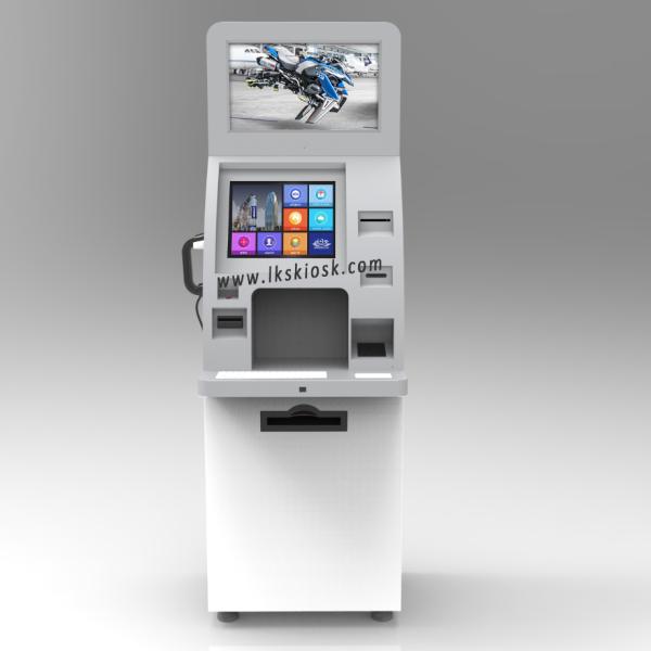 Indoor Self Service Kiosk Dual Touch Screen For Social Insurance Department