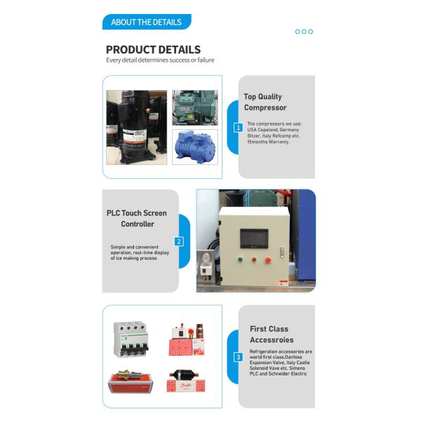 Automatic Seawater Flake Ice Machine 0.5 Ton Industrial Ice Flake Machine For Commercial