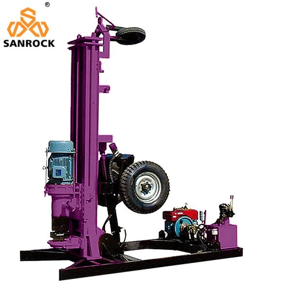 Hydraulic Rotary Borehole Portable Drilling Rig Mining Machine 50m Deep Rock Drilling Rig