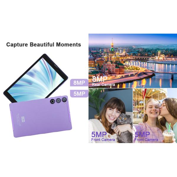 C idea 8 inch Android Tablet Pc Manufacturer with Android 12 Quad Core 8GB+512GB Storage IPS HD Display CM835(purple)