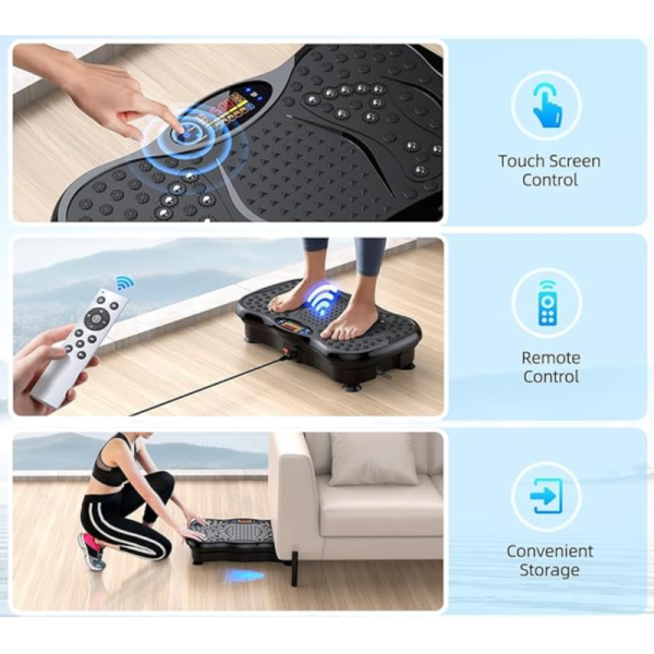 Whole Body Vibration Plate Exercise Machine with Touch Screen & Remote Control