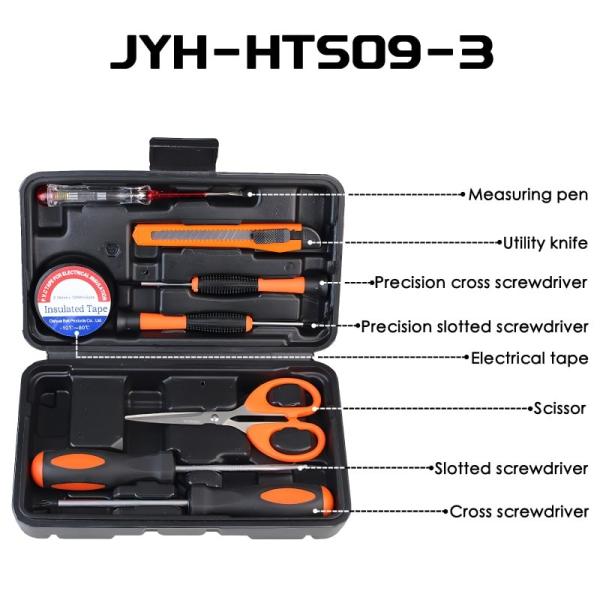 JYH-HTS09-6 Home Toolbox Set 9-Piece Set Of Carbon Steel Series Combination Tools