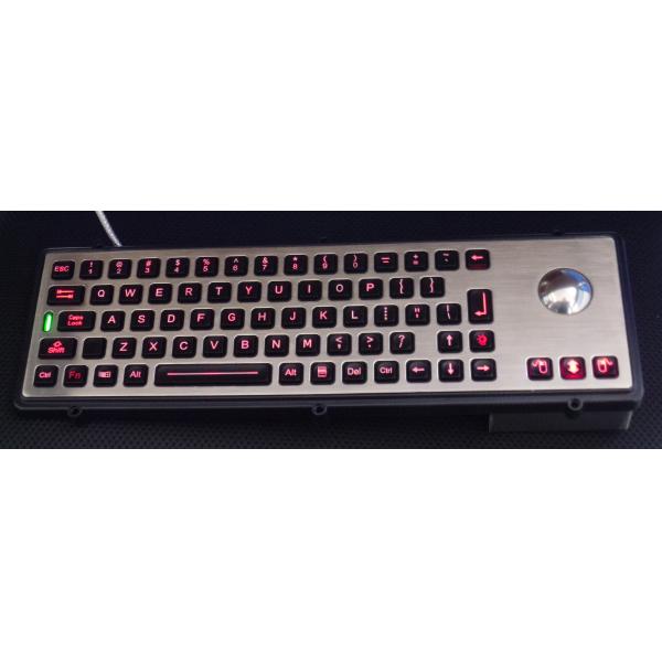 USB port metal industrial robust keyboard with optical laser trackball