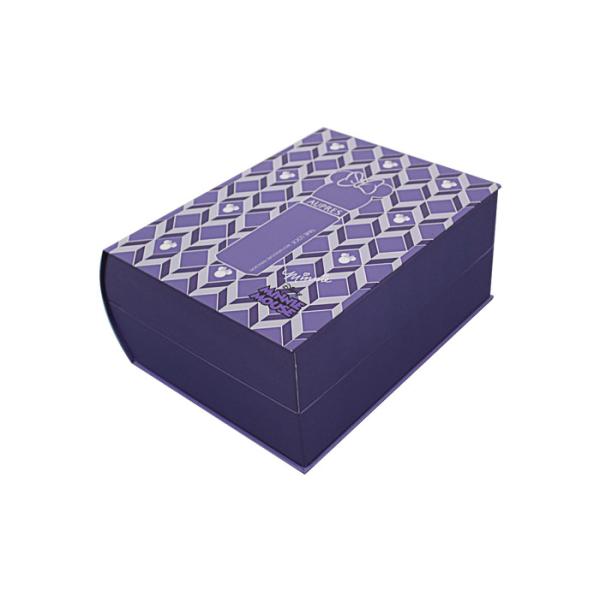 Customizable Purple Gift Box With Debossing For Baby Showers Gift Box
