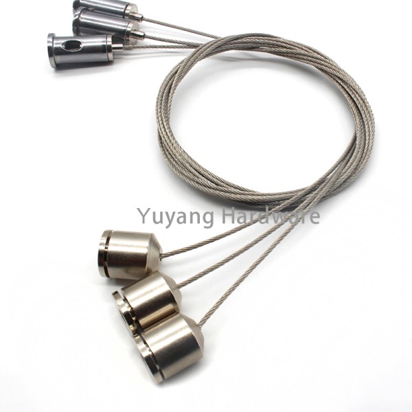 Adjustable Galvanized Steel Wire Cable Ceiling Light Suspension Hang Kit With Gripper