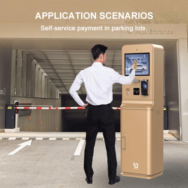 15inch Touch Screen Parking Payment Kiosk with Intercom and Galvanized Steel Sheet Construction