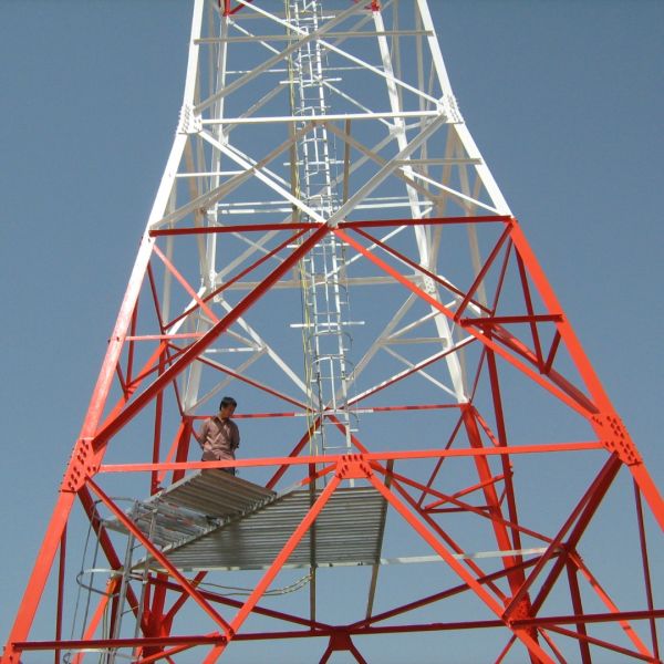 72M Height Customizable 4 Legged Angle Steel Tower For Broadcast Tv Signal Coverage