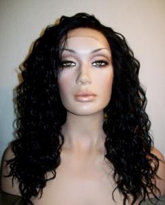 China Remy hair Deep Wave Free Tangle Full Lace Wigs Human Hair 10- 30 Inch on sale