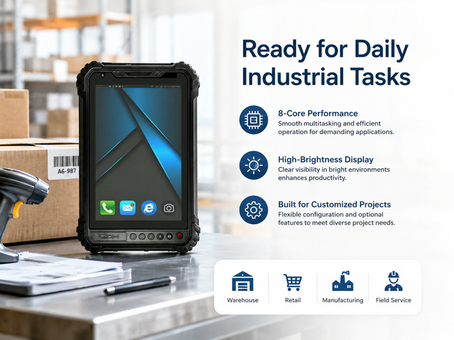 Android Field Tablet 8 Inch Helps Mobile Teams Manage Tasks Reports and Daily Records