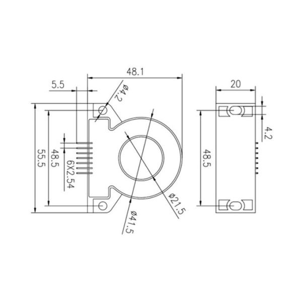 Pin Type Outdoor Soldering One Body Design AC Current Leakage Sensor 0