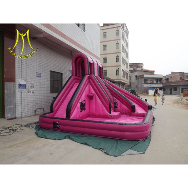 Hansel low price inflatable slide slippers with swimming pool supplier in Guangzhou