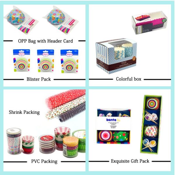 White PET Baking Cups Round Shape Varous Sizes Disposable PE Coated Film
