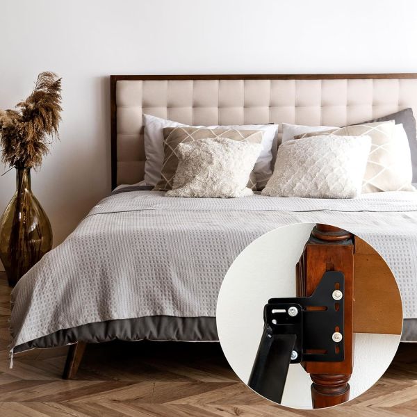 Bed Frame Brackets Adapter for Headboard Heavy Duty Bed Frame Brackets Queen Bed Modification Adapter Kit