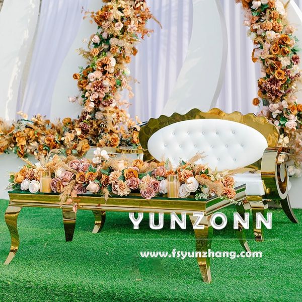 Luxury European Design Classical Sofa Stainless Steel Frame for Hotel Wedding Banquet Living Room Furniture or Event