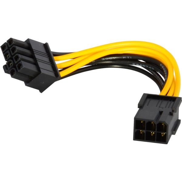 6Pin to 6+2Pin PCI Express Cable adapter Video Card Cable Power Converter Cable 23cm