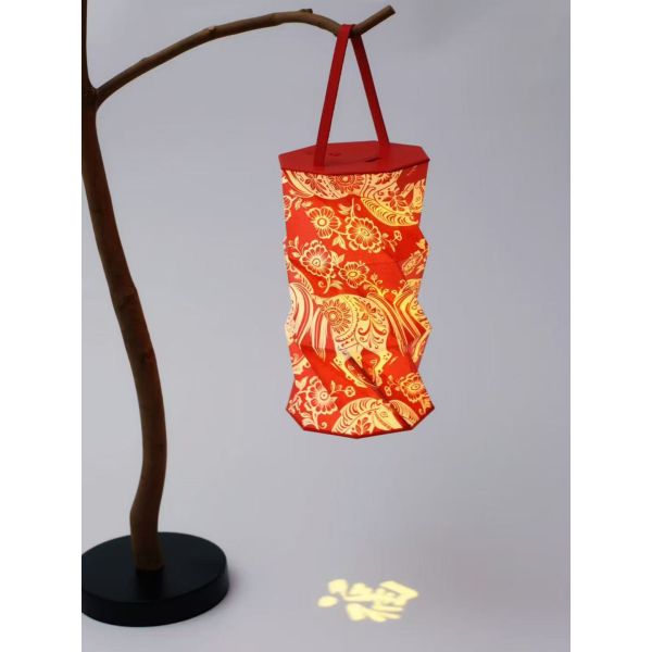 Personalized Art Rotating Paper Lamp USB Powered Foldable Light Macaron Colors