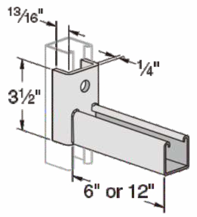 ELECMAN Galvanized Steel Wrap Around Strut Channel Bracket ES-7003