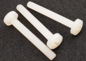 China M5 Cross Recess Round Head Nylon Screws White Plastic Fastener on sale