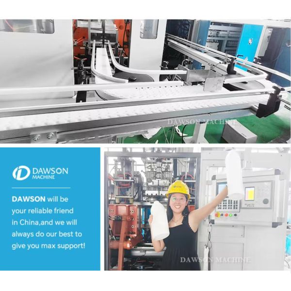 Automatic Double Station Double Head Daily Chemical Laundry Detergent Clearner Bottle Extrusion Blow Molding Machines