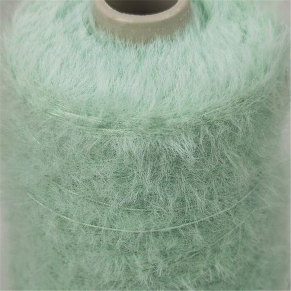 1/11 NM Nylon Feather Knitting Scarf Yarn Bleached Chunky Fluffy Yarn