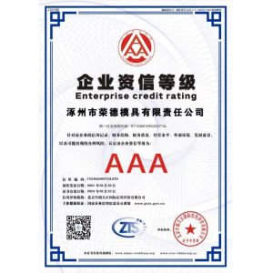 Zhuozhou Rongde Mould Co., Ltd Certifications