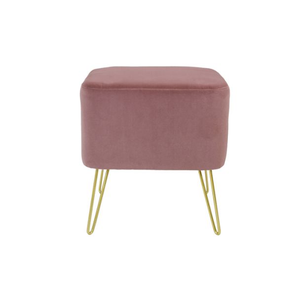 Cube Sugar Soft Flannel Fabric Nordic High Stool For 60kg