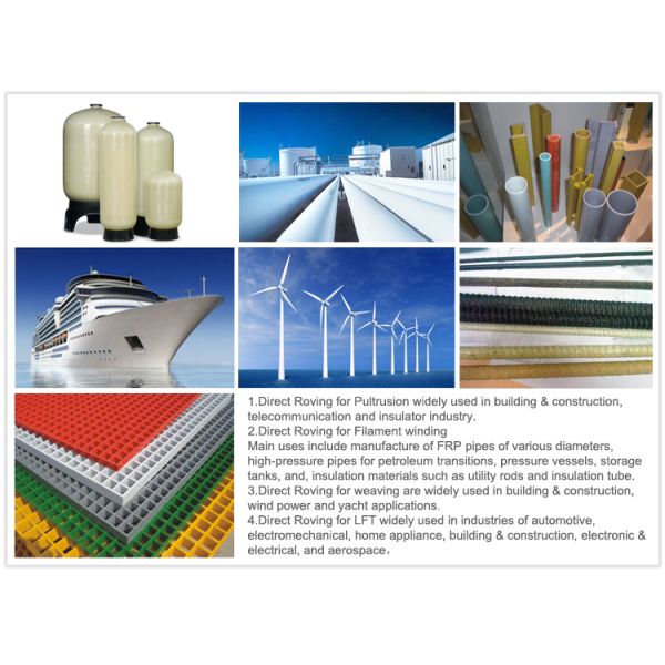Fast Delivery Wholesale Price Eglass Fiberglass 2400/4800Tex Direct Roving Assembled Roving For Spray Up Roving Factory Directly