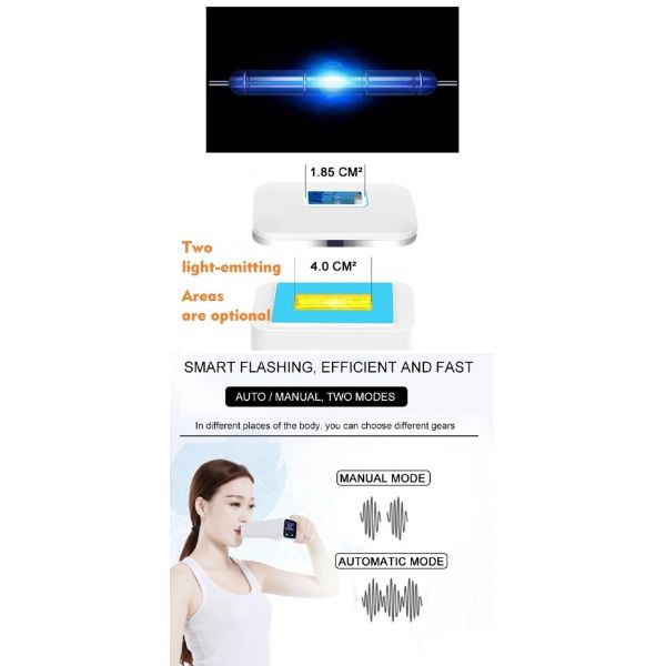 350000 Flashes 390g 4cm2 Air Cooling Laser Hair Removal