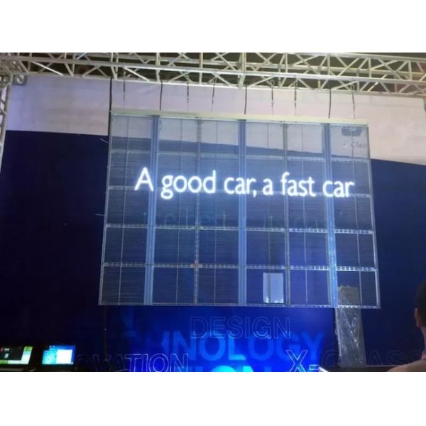 PH3.91-7.81 Transparent LED Display Outdoor HD 3500nits Glass Curtain Window 0