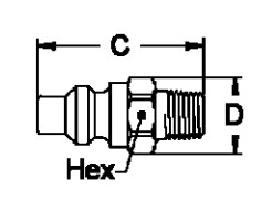Safety sleeve lock prevents accidental disconnections Pneumatic Quick Coupling