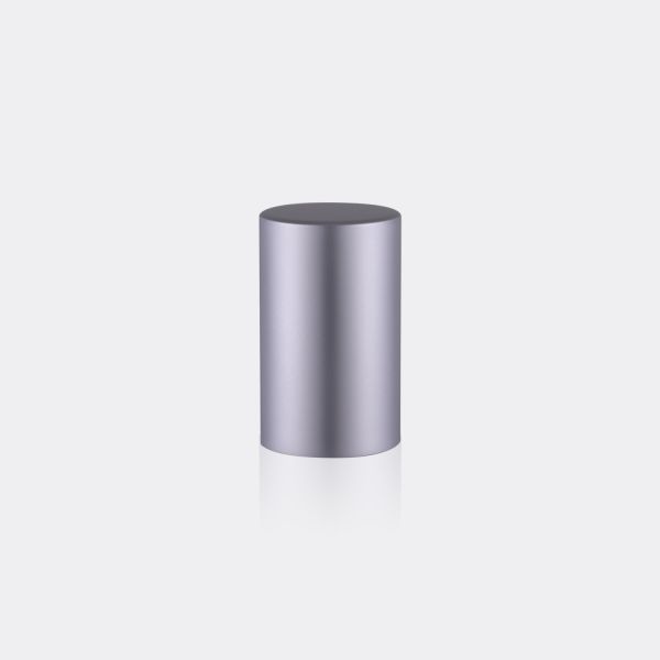Silver Airless Aluminum Bottle Caps , Cosmetic Bottle Parts ISO9001 Compliant