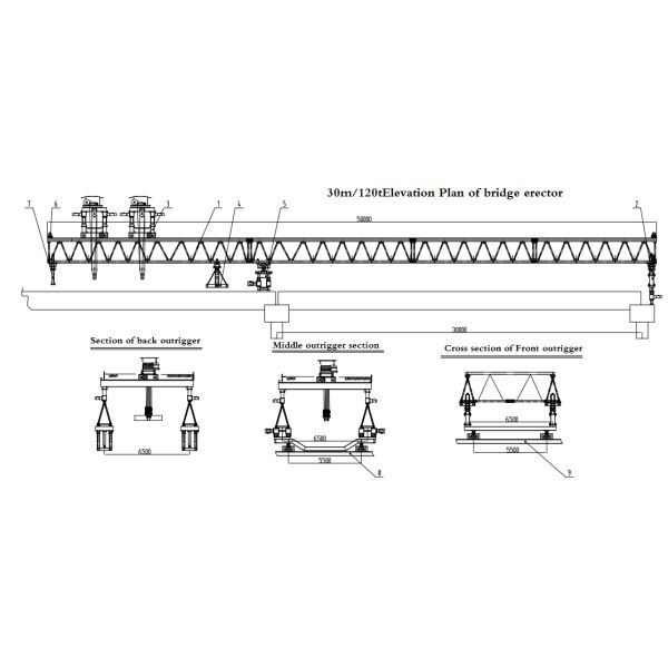 JQJ 30 / 120t highway bridge erecting machine, bridge construction beam moving machine, paving and erecting bridge slab