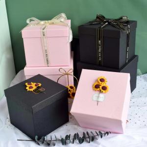 Buy cheap Black Pink 210gsm-400gsm Wedding Paper Box Paperboard Wedding Dress Packing Box product