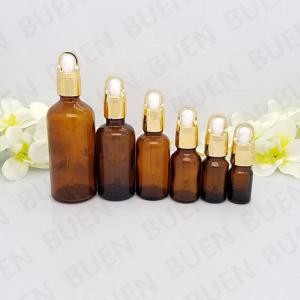 China Electroplated Sliver Amber Serum Bottles Essential Oil recyclable on sale