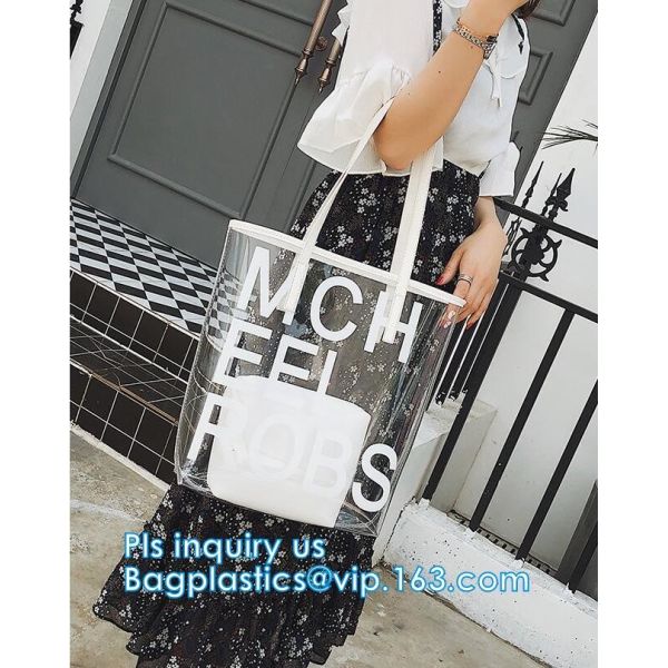 popular big handbags PVC printing women bag, Shoulder Bags Popular Women Beach Bags, shoulder designer luxury designer h