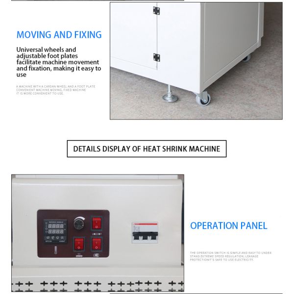 Customized Logo Pneumatic Heat Shrink Packing Machine With Adjustable Wind Direction