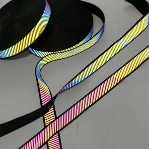 Buy cheap Rainbow Nylon Webbing Reflective Safety Ribbon Clothing 5cm Orange Silver Gray product
