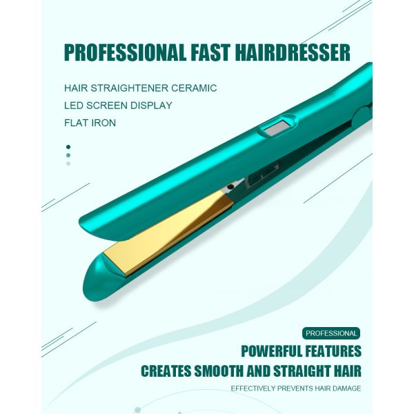 Anti Frizz Full Ceramic Flat Iron Auto Power Off For Solon Usage
