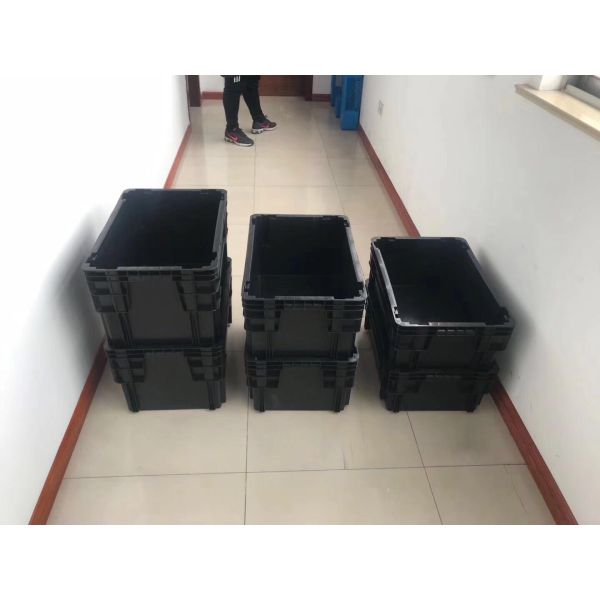 Coloured Returnable Reusable 180º Stacking & Nesting Solid Plastic Fishing Bins Box 600*400*230 mm
