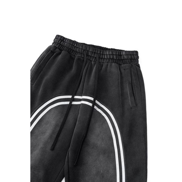 Men's Heavyweight Canvas Mid Sweatpants Breathable Waterproof Elastic Korean Style Washed Comfortable Loose Fit for Casual Daily