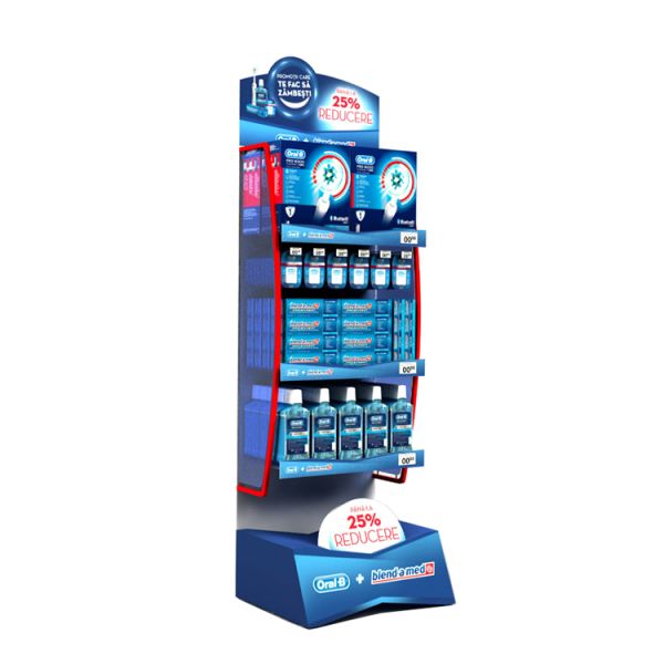 Shavers Pegboard Display Stands Demountable Supermarket Display Shelves With Hooks