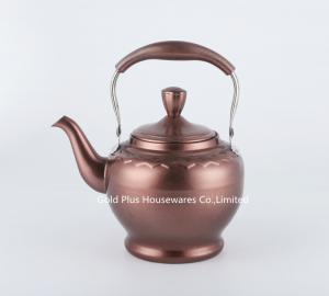 China 1L.1.5L,2L New arrival stainless steel coffee kettle stovetop tea pot with strainer bronze color coffee pot on sale