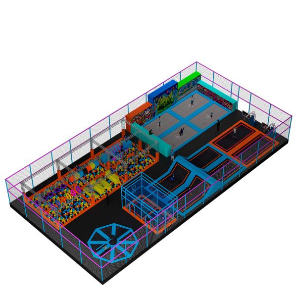 Galvanized Steel Pipes Soft Indoor Playground Wood Innermost Jumping Castle