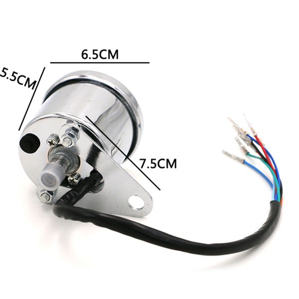 Retro 2.5" LCD Digital Speedometer , Metal Aftermarket Motorcycle Guages