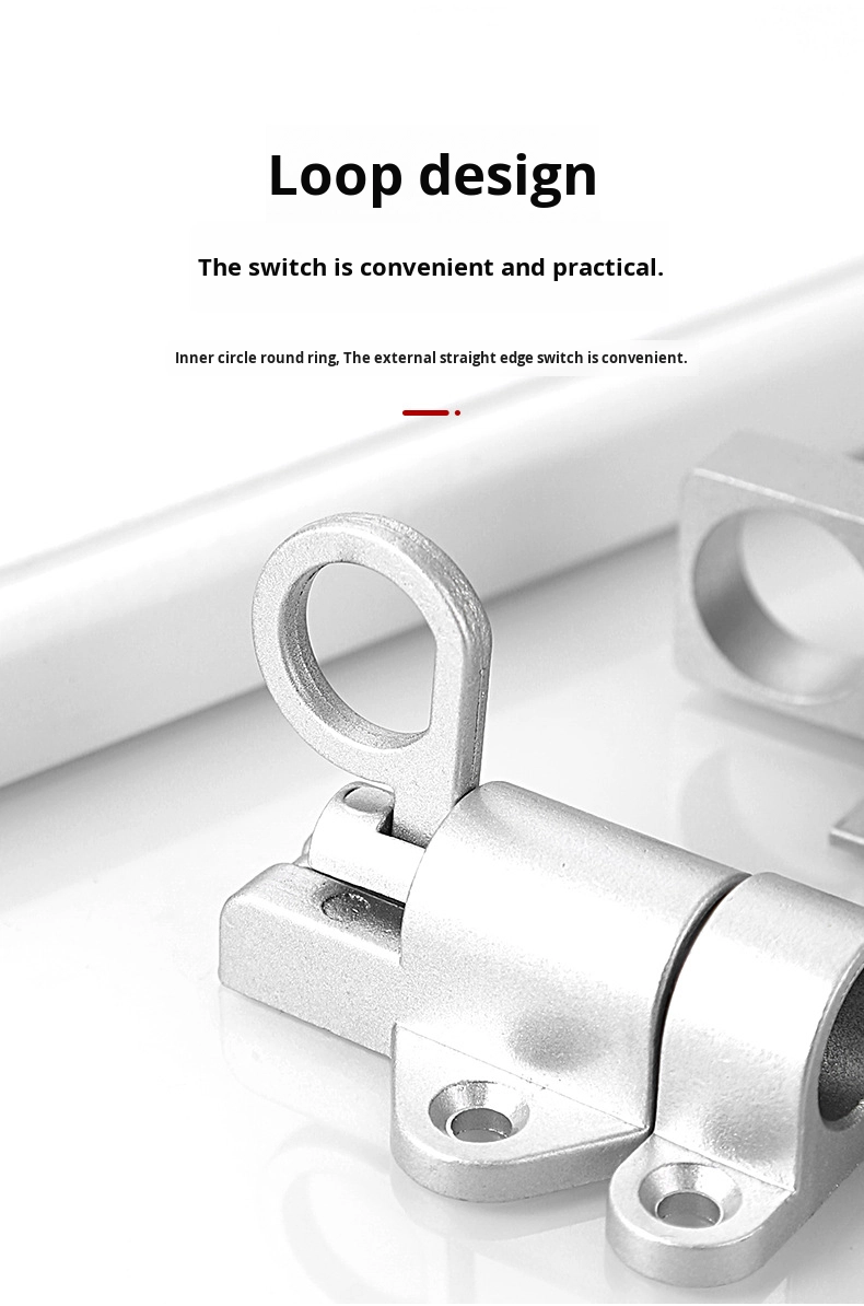 Modern Design Automatic Self-Closing Sliding Door Bolt Solid Stainless Steel Aircraft Latch for Pet Cage Thickened Steel