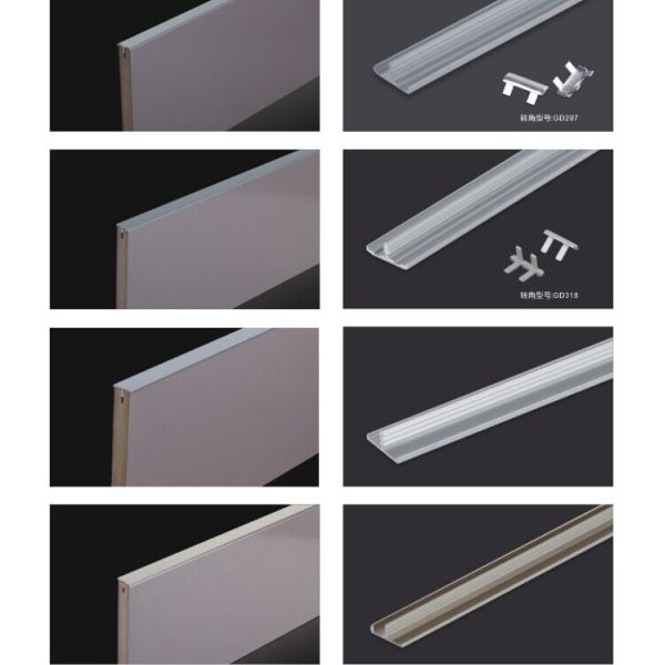 Pull Handle Edge banding frame aluminum 6063 Series Alloy Profiles For Kitchen Cabinet Door